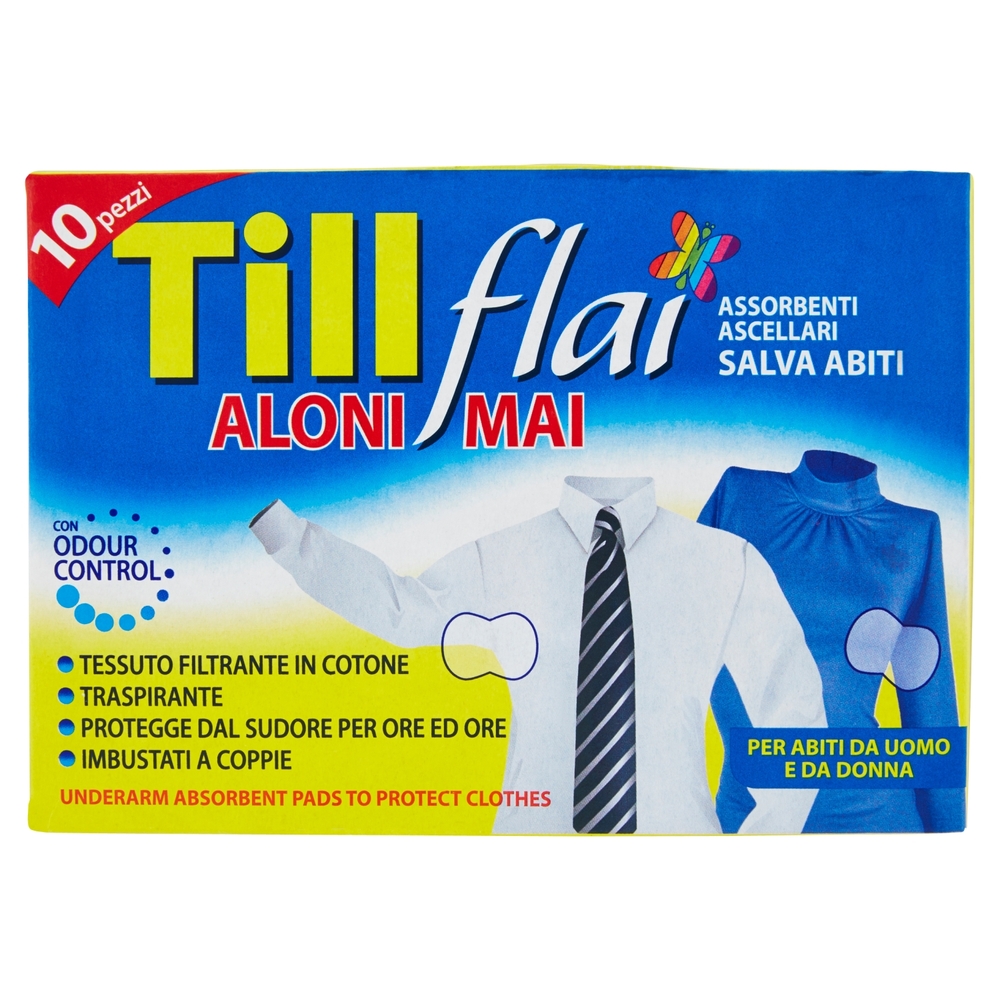 Till flai Assorbenti Ascellari Salva Abiti 10 pezzi